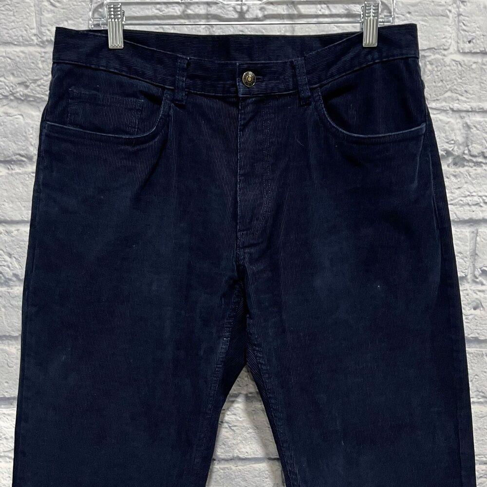 Brooks Brothers 346 Pants Men Blue Cotton Corduroy Chino Straight Leg Size 34X32 - Picture 4 of 12